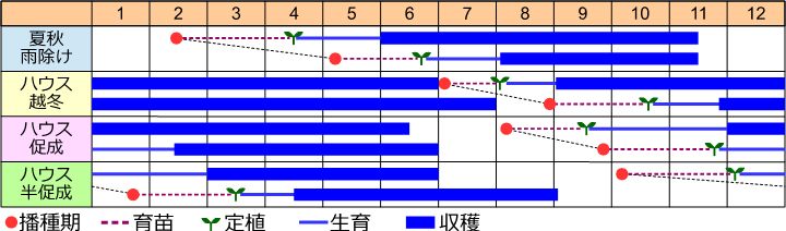 栽培の目安表